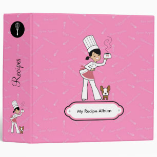 Cute Personalized Recipe Binder for Girls