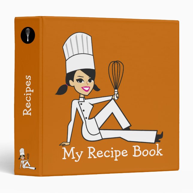 Cute Personalized Recipe Binder for Girls (Front/Spine)