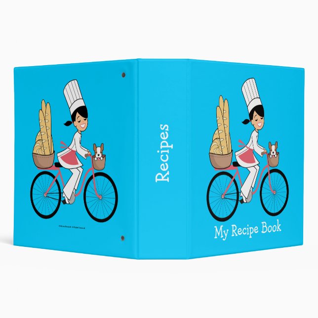 Cute Personalized Recipe Binder with Artwork (Background)