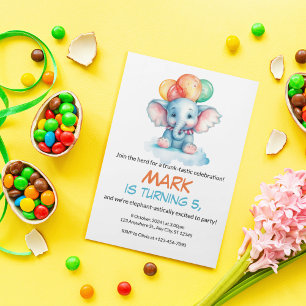Cute Personalized Safari Birthday Invitation