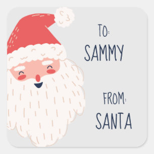 Cute Personalized Santa Gift Tags