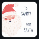 Cute Personalized Santa Gift Tags<br><div class="desc">Help disguise your handwriting by using these personalized 'from Santa' gift tag stickers.</div>