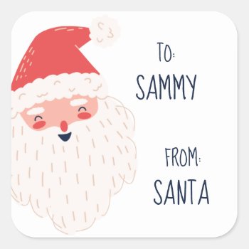 Cute Personalized Santa Gift Tags by Charmworthy at Zazzle