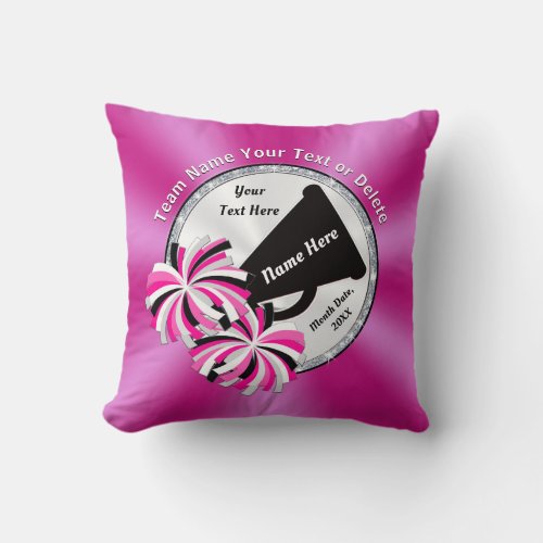 Cute Personalized Senior Cheerleader Gift Ideas Throw Pillow