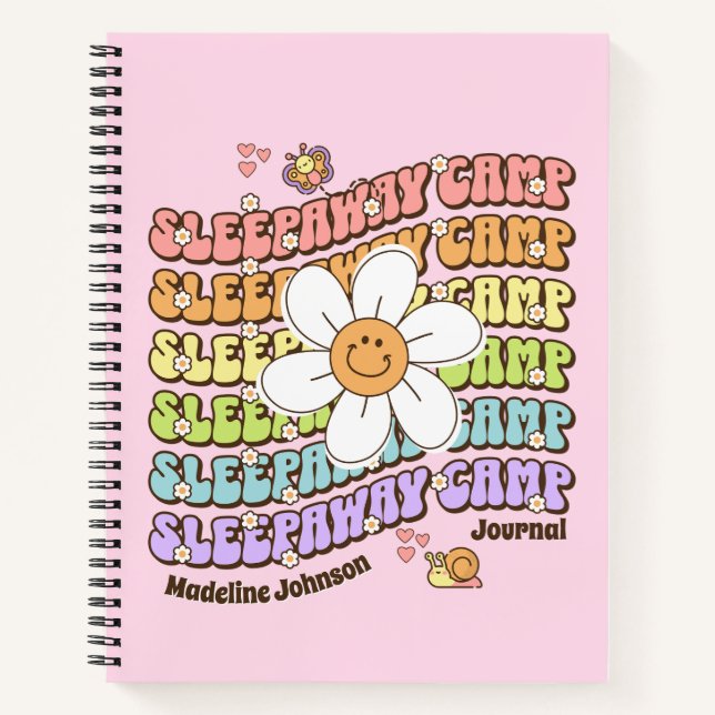 Cute Personalized Sleepaway Camp Teen Notebook (Front)