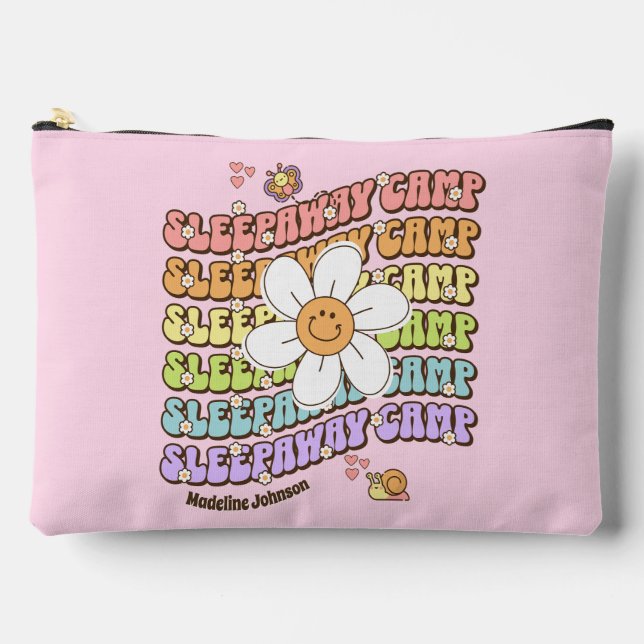 Cute Personalized Sleepaway Summer Camp Accessory Pouch (Front)