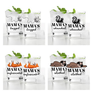 Cute Personalized Sloth Fox Bee And Fox Cool Funny Whiskey Glass