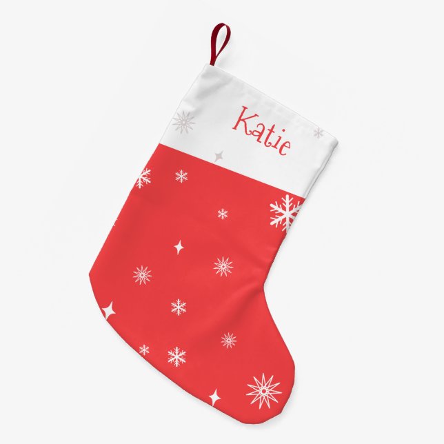 Cute Personalized Small Christmas Stocking (Front (Hanging))