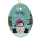 Cute Personalized Snowman in Woods Christmas