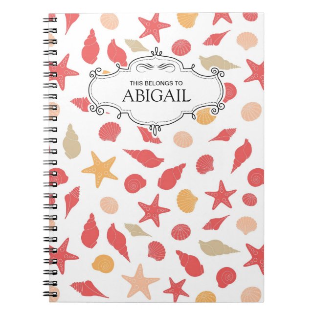 Cute Personalized Spiral Bound Notebooks (Front)