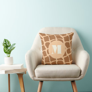 Cute Personalized Stylized Giraffe Pattern Pillow