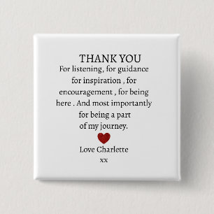 cute personalized thank you love button