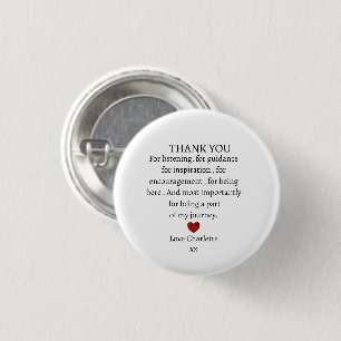 cute personalized thank you love button