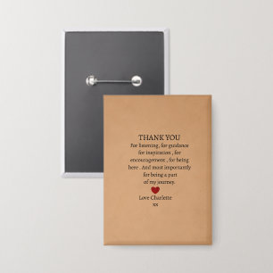 cute personalized thank you love button