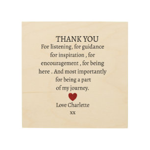 cute personalized thank you love wood wall art