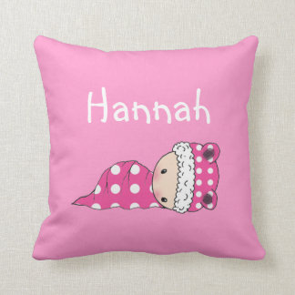 Cute Personalized Throw Pillow For Baby Girl