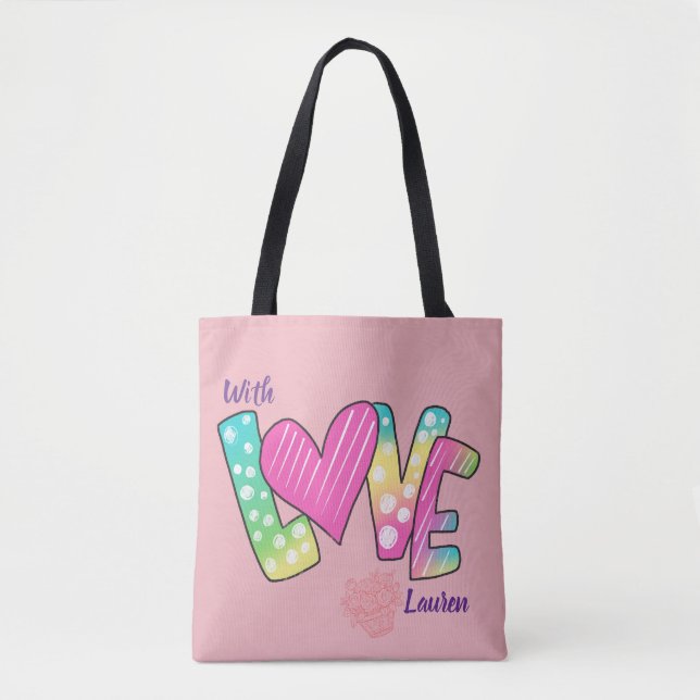 Cute Personalized Tote Bag (Front)