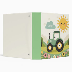 Cute, personalized tractor/farm 3 ring binder