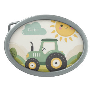 Cute, personalized tractor/farm belt buckle