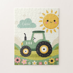 Cute, personalized tractor/farm jigsaw puzzle