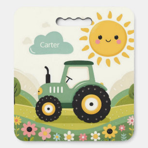 Cute, personalized tractor/farm seat cushion