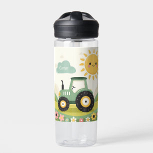 Cute, personalized tractor/farm water bottle