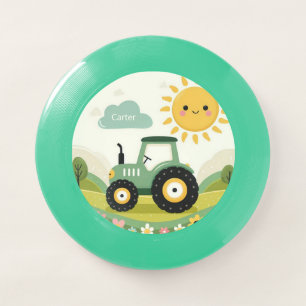 Cute, personalized tractor/farm Wham-O frisbee