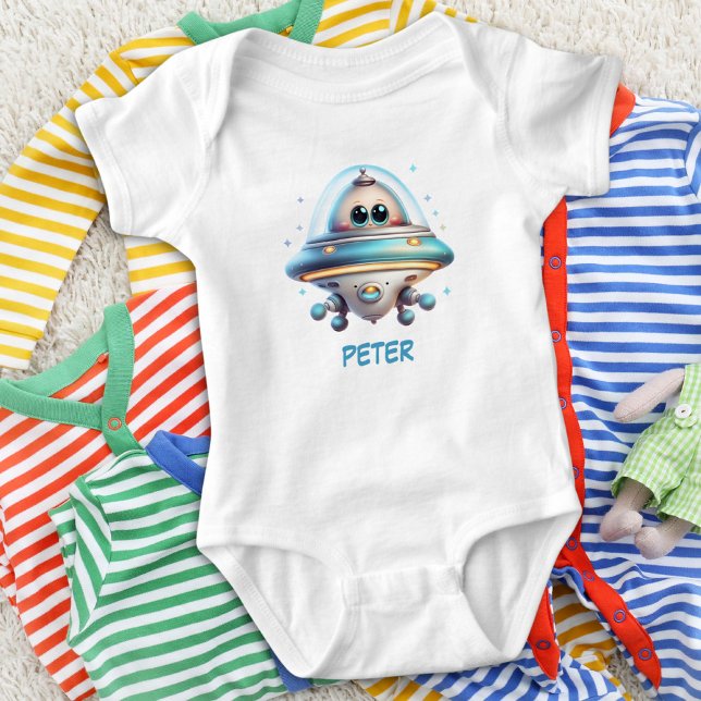 Cute Personalized Ufo Baby Bodysuit (Creator Uploaded)