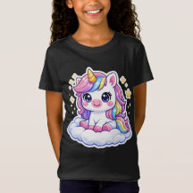 Cute Personalized Unicorn Kids T-Shirt