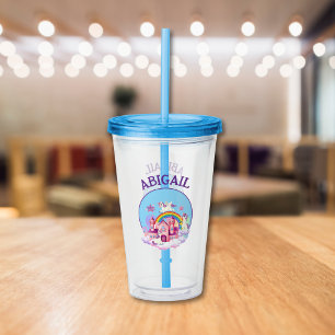 Cute Personalized Unicorn Magical Kids Tumbler Cup