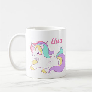 Cute Personalized Unicorn Mug Magical Pastel