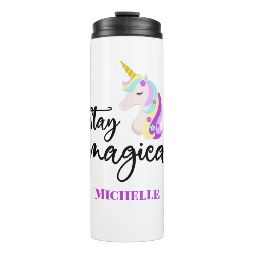 Cute Personalized Unicorn Thermal Tumbler