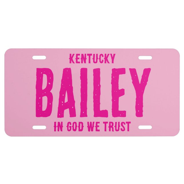 Cute Personalized Vehicle Accessories Gift License Plate (Front)