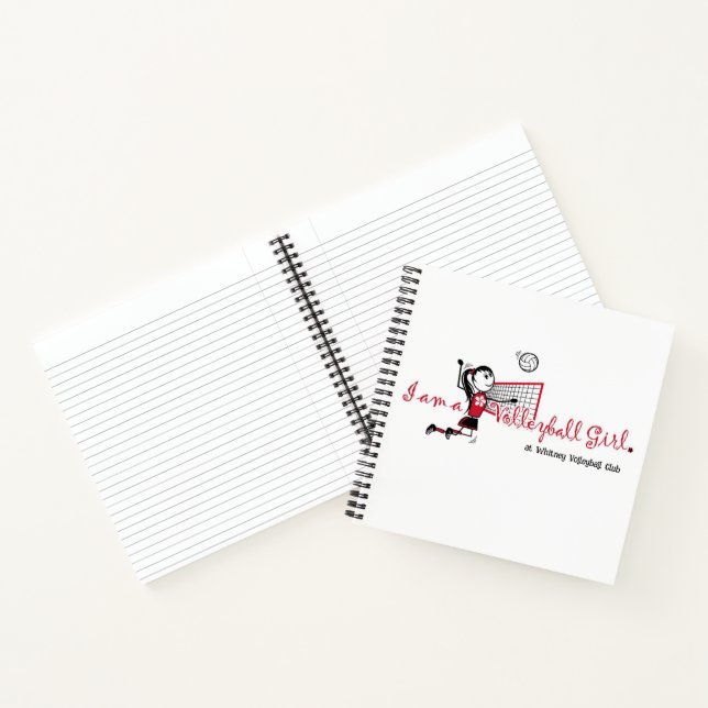 Cute Personalized Volleyball  Notebook (Inside)