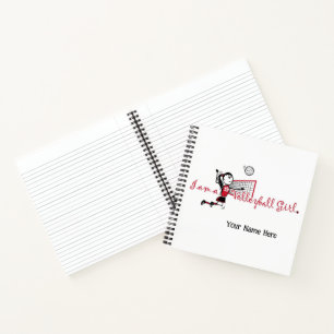 Cute Personalized Volleyball  Notebook
