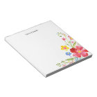 Cute Personalized Watercolor Floral Colorful