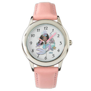 Cute Personalized Watercolor Mermaid Kingdom Watch
