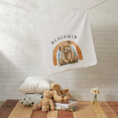 Boho Teddy Bear Baby Shower Gift Boy Blue Bear Baby Blanket Zazzle