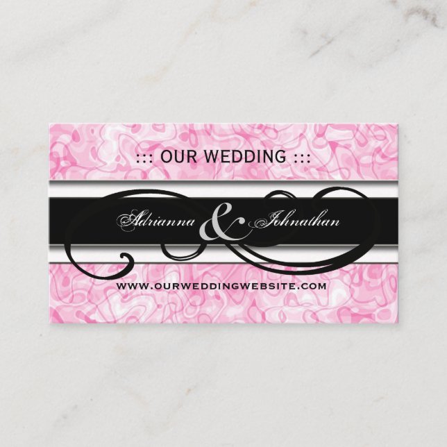 Cute Personalized Wedding Website Cards (Front)