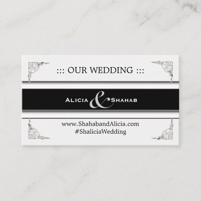 Cute Personalized Wedding Website Cards (Front)