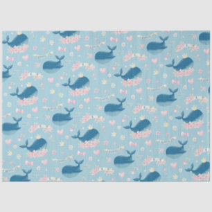 Cute Personalized Whale Tissue Paper