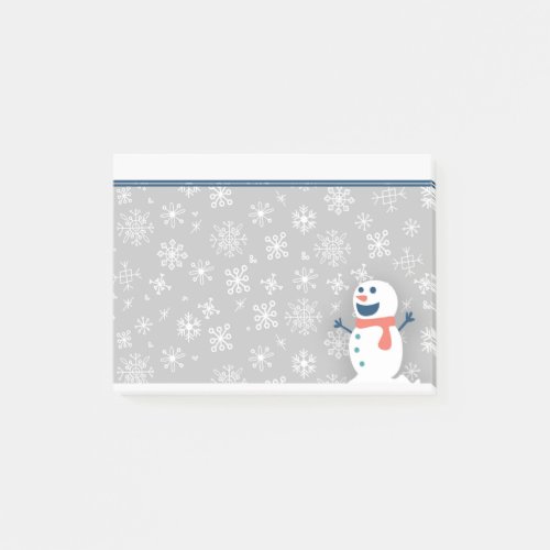 Cute Personalized Winter Snow  Snowman Post it Post_it Notes