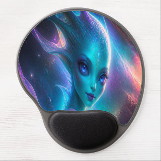 Cute Personalized With An Alien Pixie Girl Gel Mouse Pad