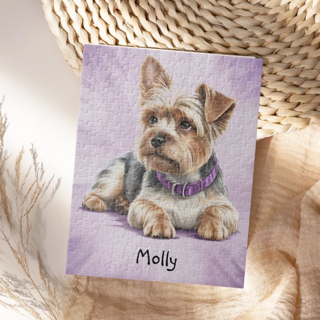 Cute Personalized Yorkie Jigsaw Puzzle (Creator Uploaded)