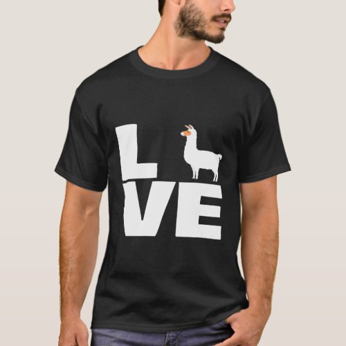 Cute Pet Alpaca Llama Valentines Day  Llama T-Shirt