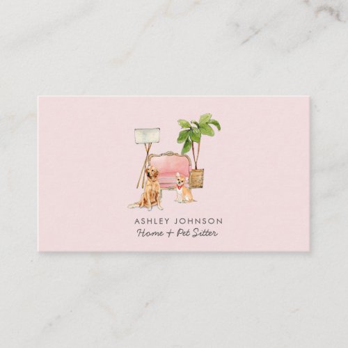 Cute Pet and house sitter Business Card