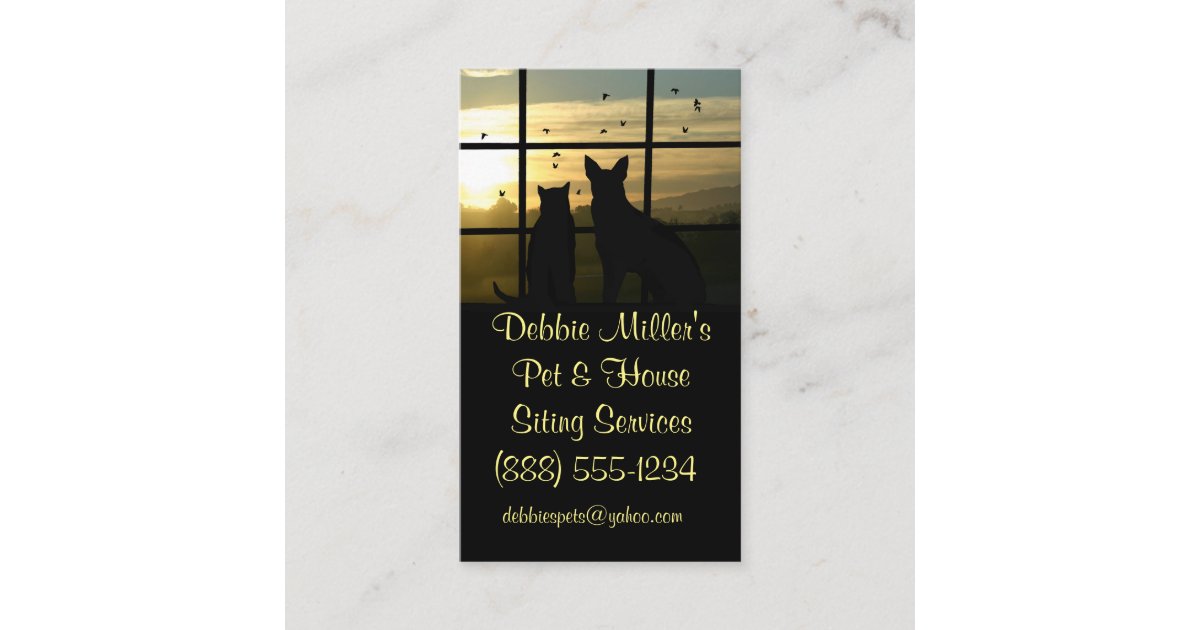 cute pet and house sitting business cards zazzle com house sitting business