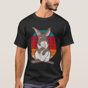 Cute Pet Animal Lover Retro Bunny Owner Rabbit T-Shirt