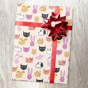 Cute Pet Animal Wrapping Paper