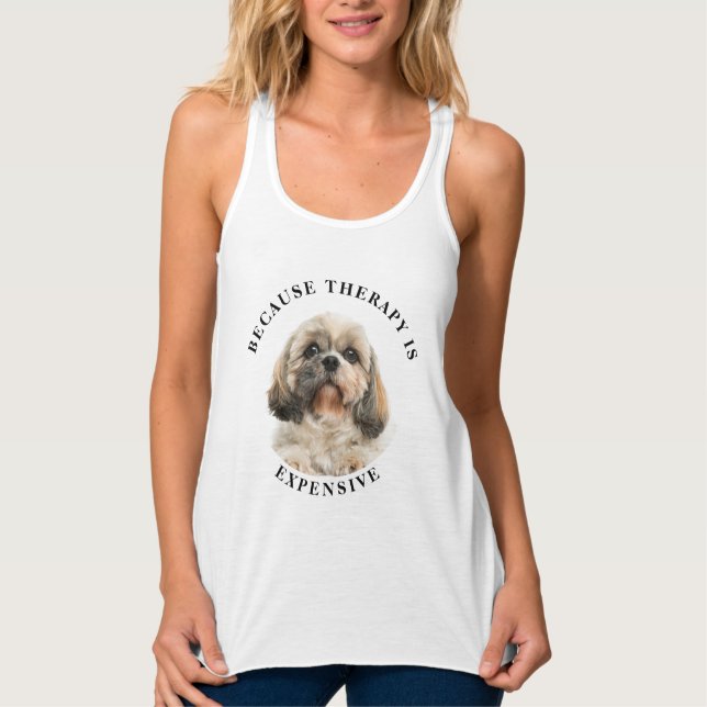 Cute Pet Birthday Dog Photo Gag Tank Top (Front)